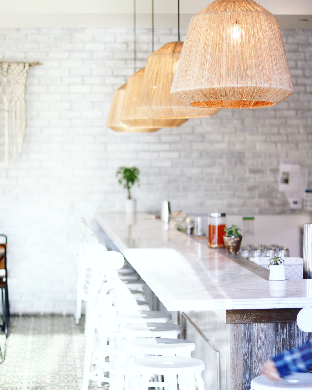 Rattan pendant lights