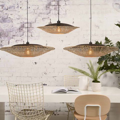 Applique murale en lanière de bambou tissée main Kalimantan Good &amp; Mojo _ DECOCLICO