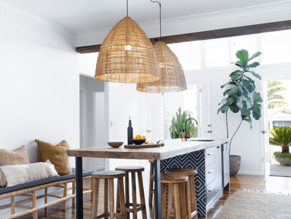 Coastal Design With Rattan&nbsp;Pendants