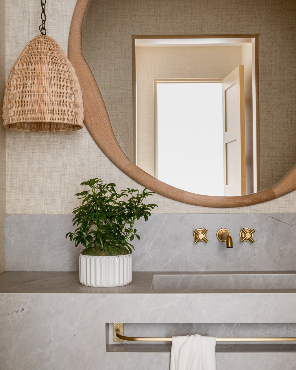 los angeles rattan pendant light