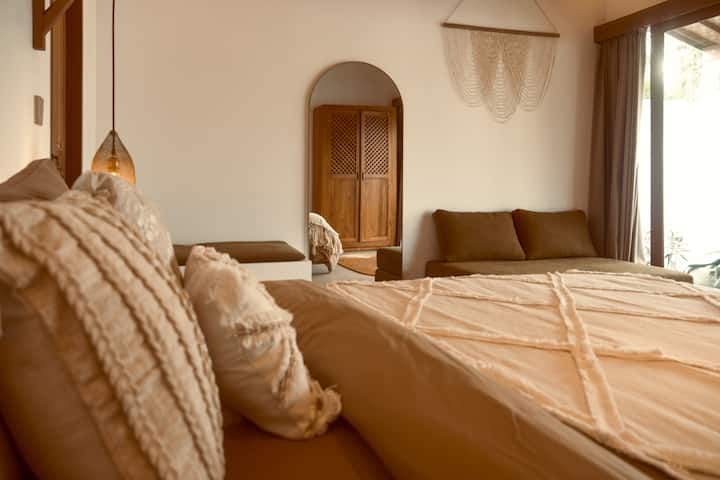 One of two bedroom, both equipped with a king sized bed and convertible sofa (extra charges apply for extra persons). 