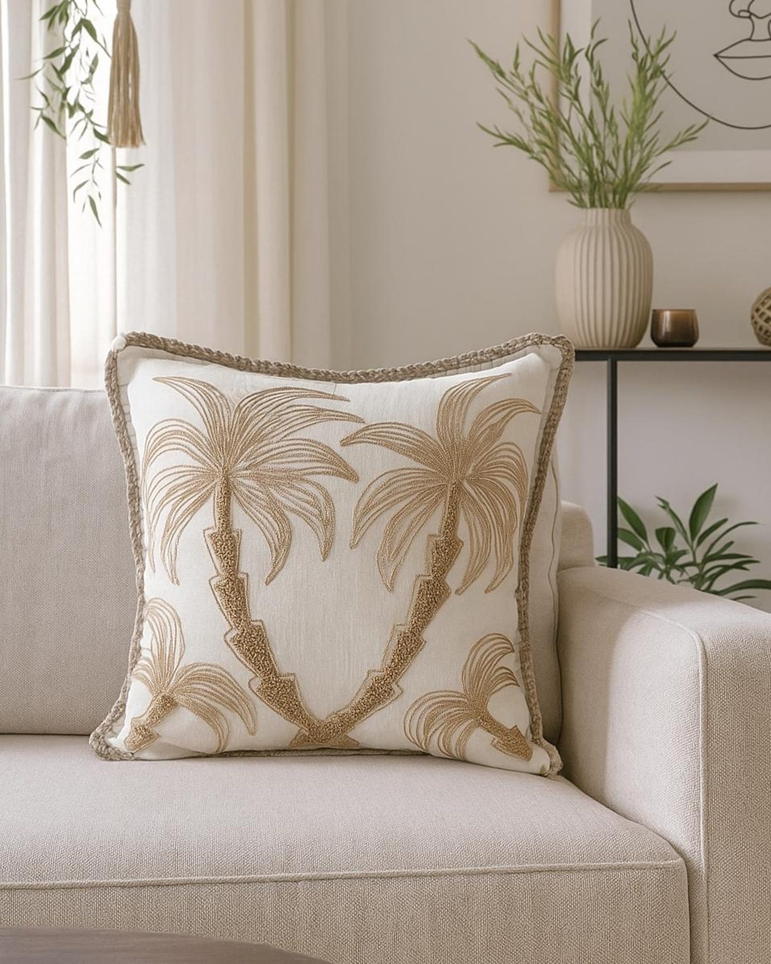 palm tree pillow cushion cover